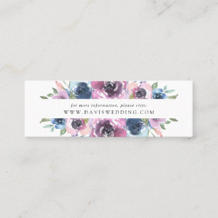 Midnight Blooms Trouwwebsitekaarten Mini Visitekaartje