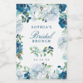 Midnight Blooms Vrijgezellenfeest Mini Wine Labels Wijn Etiket (Enkel label)