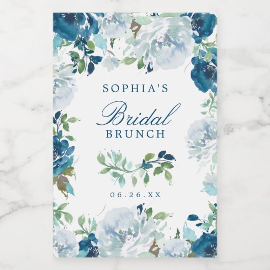 Midnight Blooms Vrijgezellenfeest Mini Wine Labels Wijn Etiket (Enkel label)