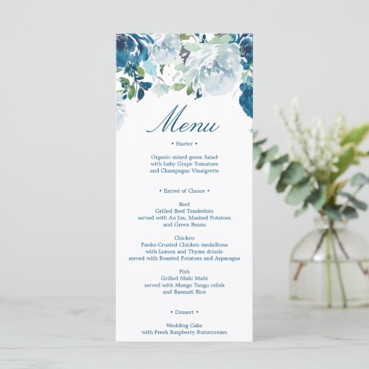 Midnight Blooms Wedding Menu (Staand voorkant)