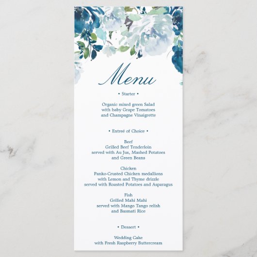 Midnight Blooms Wedding Menu (Voorkant)