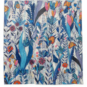 Midnight Bloomscape Douchegordijn (Voorkant)