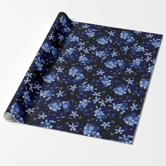 Midnight Blossom Dream Cadeaupapier (Uitgerold)