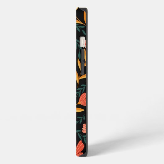 Midnight Blossom Floral iPhone Case iPhone Hoesje (Linkerkant)