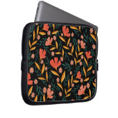 Midnight Blossom Floral Laptop Sleeve (Voorkant Rechts)