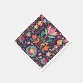 Midnight Blossoms: een bloemensymfonie van kleur Servet (Hoek)