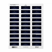 Midnight Blue All is een kalm kerststeradres Etiket (Full Sheet)