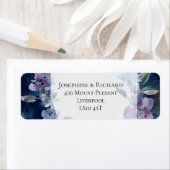 Midnight Blue Anemone floral rustic schoonheid, Etiket (Insitu)