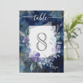 Midnight Blue Anemone floral rustic schoonheid, Kaart (Staand voorkant)