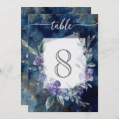 Midnight Blue Anemone floral rustic schoonheid, Kaart (Voorkant / Achterkant)