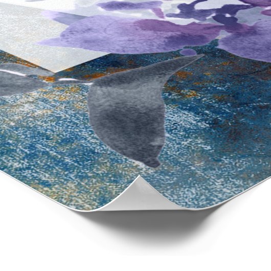 Midnight Blue Anemone, Poster (Hoek)