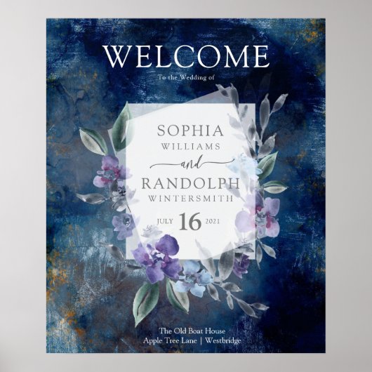 Midnight Blue Anemone, Poster (Voorkant)