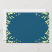 Midnight Blue Autumn Pumpkin Birthday Foto Bedankkaart (Achterkant)