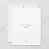 Midnight Blue Baby Boy Bliss Stork Special Delive Bedankkaart (Achterkant)