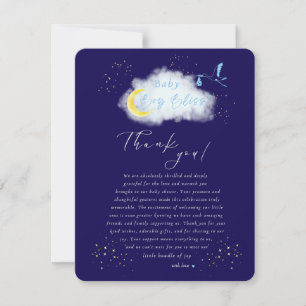 Midnight Blue Baby Boy Bliss Stork Special Delive Bedankkaart