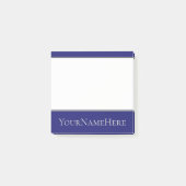 Midnight Blue Background en Light Grey Name Post-it® Notes (Voorkant)