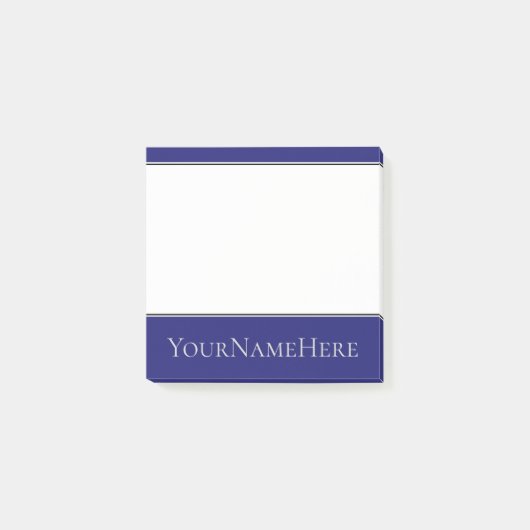 Midnight Blue Background en Light Grey Name Post-it® Notes (Voorkant)