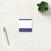 Midnight Blue Background en Light Grey Name Post-it® Notes (Kantoor)