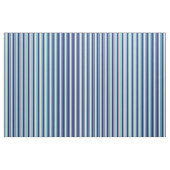 Midnight Blue, beige and Turquoise Striped Pattern Stof (Yard (91,4 cm))
