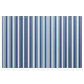 Midnight Blue, beige and Turquoise Striped Pattern Stof (Fat Quarter)