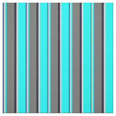 Midnight Blue, Bisque, Aqua, Dim Gray & Black Stof (Swatch)