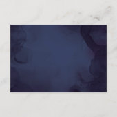 Midnight Blue Bloemen Rozen Gotische bruiloft Deta Informatiekaartje (Achterkant)