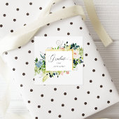 Midnight Blue Blush Bloemen Afstuderen Bedankjes Labels