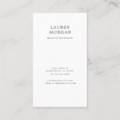 Midnight Blue Blush Bloemen Gouden Rand Visitekaartje (Achterkant)