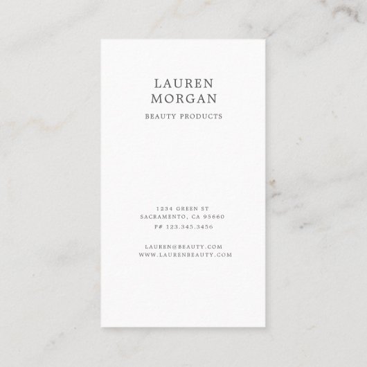 Midnight Blue Blush Bloemen Gouden Rand Visitekaartje (Achterkant)