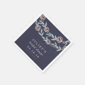 Midnight Blue, Blush Pink and Sage Vrijgezellenfee Servetten (Hoek)