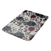 Midnight Blue Bourgogne Inky Floral Almond Beige Badmat (Gekanteld)