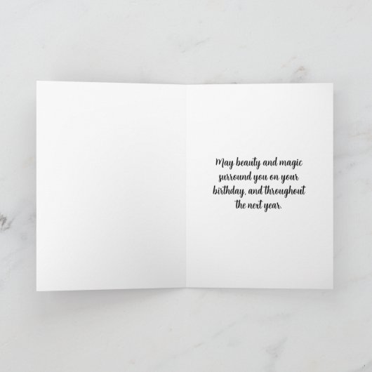 Midnight Blue Butterflies Verjaardag Kaart (Binnen)