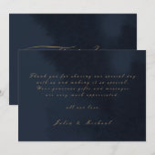 Midnight Blue Calligraphy Weddenschap Hartelijk da Kaart (Voorkant / Achterkant)