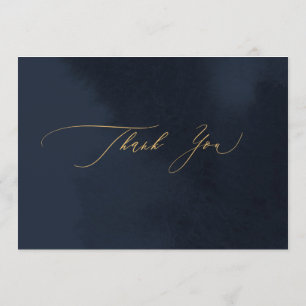 Midnight Blue Calligraphy Weddenschap Hartelijk da Kaart