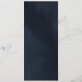 Midnight Blue Calligraphy Wedding Menu Kaart (Achterkant)