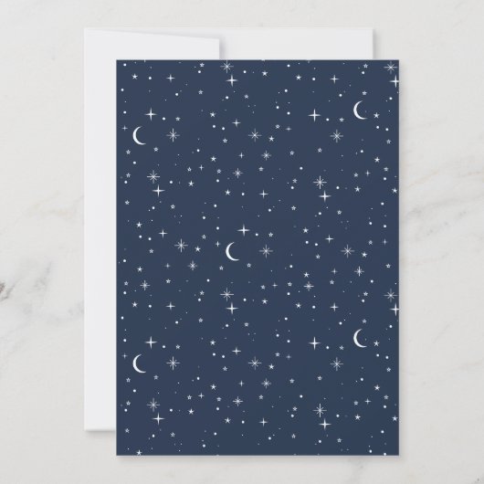 Midnight Blue Celestial Arched Bewaar de datum Save The Date (Achterkant)