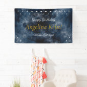 Midnight Blue Celestial Birthday Party Banner (Insitu)