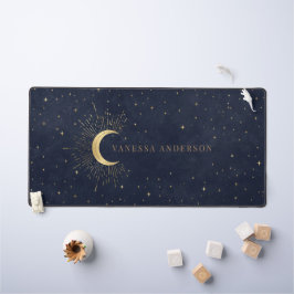 Midnight Blue Celestial Monogram Bureaumat