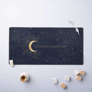 Midnight Blue Celestial Monogram Bureaumat