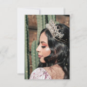 Midnight Blue Celestial Quinceanera bedankkaart (Achterkant)