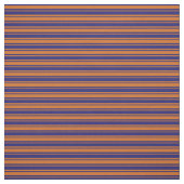 Midnight Blue & Chocolate Stripes Pattern Stof (Swatch)