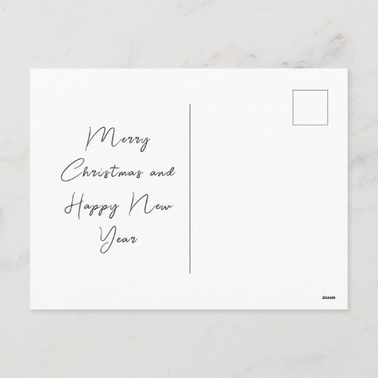 Midnight Blue Christmas - Elegante boom Feestdagenkaart (Achterkant)