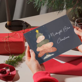 Midnight Blue Christmas - Elegante boom Feestdagenkaart