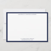Midnight Blue Classic Border Flat Note Kaart Notitiekaartje (Voorkant)