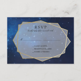 Midnight Blue Constellation Wedding RSVP