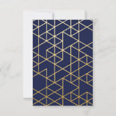 Midnight Blue Constellation Wedding RSVP Kaartje (Achterkant)