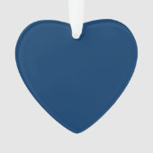 Midnight Blue Custom Heart Ornament (voorkant)