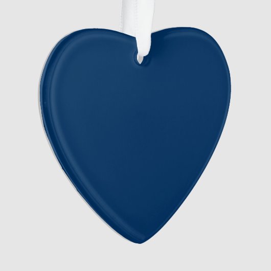 Midnight Blue Custom Heart Ornament (voorkant)