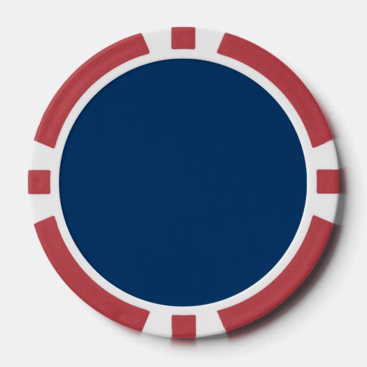Midnight Blue Custom Poker Chip (Voorkant)