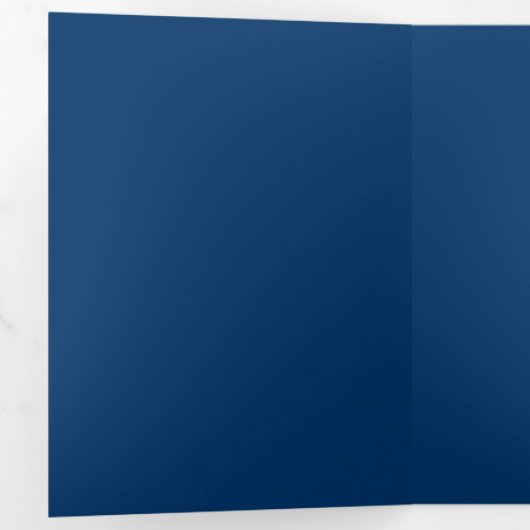 Midnight Blue Custom Trifold Uitnodiging (Binnenzijde eerst)